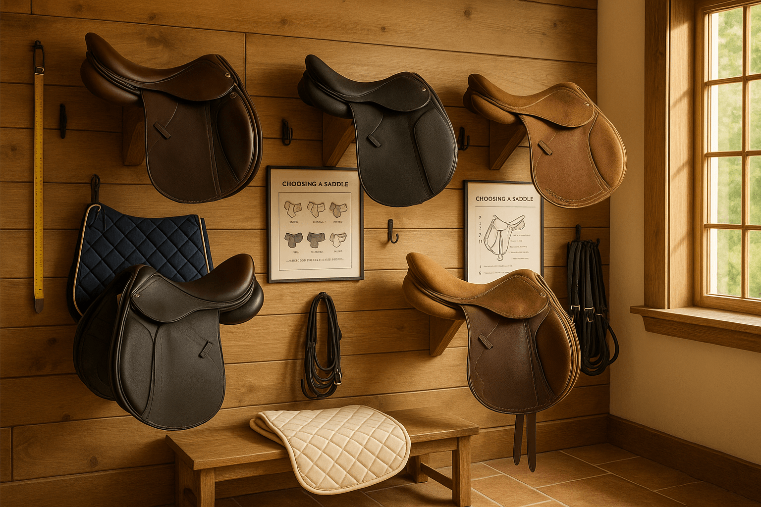 Selle D'Équitation Tout Cuir – Taille 17" – Usage Tout Terrain – Marron