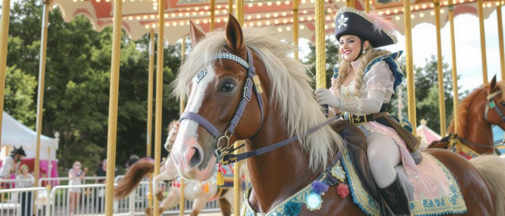 Découvrez nos conseils, idées et inspirations pour créer un costume carrousel cheval parfait pour un duo cheval-cavalier inoubliable. Astuces, choix de tenues et accessoires originaux vous attendent ici !