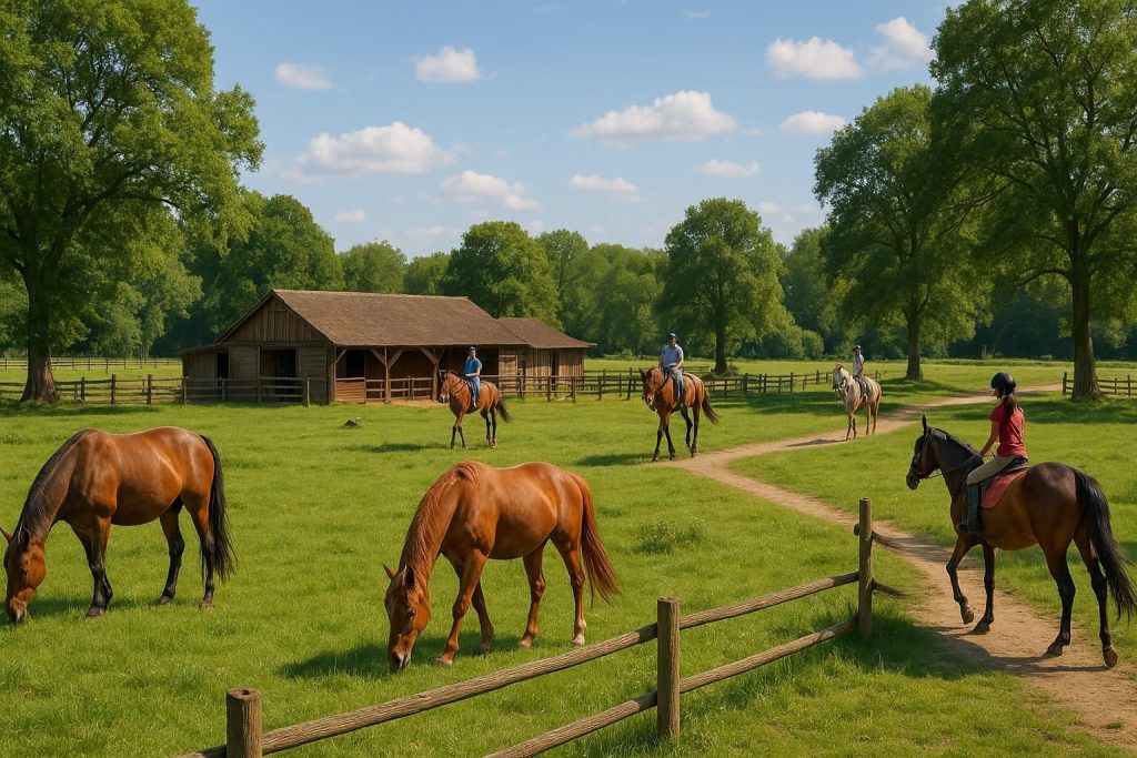 Découvrez le Ranch de Saint Prix, votre destination idéale pour des activités équestres à Saint-Prix (95390). Explorez nos offres, participez à des cours d'équitation et profitez d'une expérience unique au cœur de la nature. Alternativ'escalade, balades à cheval et bien plus vous attendent !