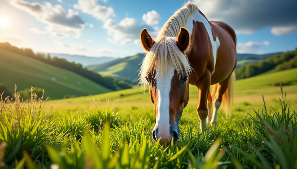 découvrez combien de kilos d’herbe un cheval mange chaque jour, les facteurs qui influencent ses besoins alimentaires et des conseils pour une alimentation équilibrée de votre cheval.