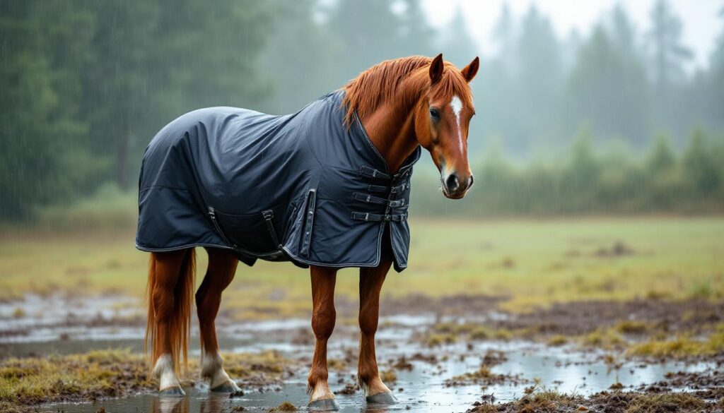 découvrez comment choisir la couverture idéale pour votre cheval afin de le protéger efficacement contre la pluie et assurer son confort en toutes saisons.