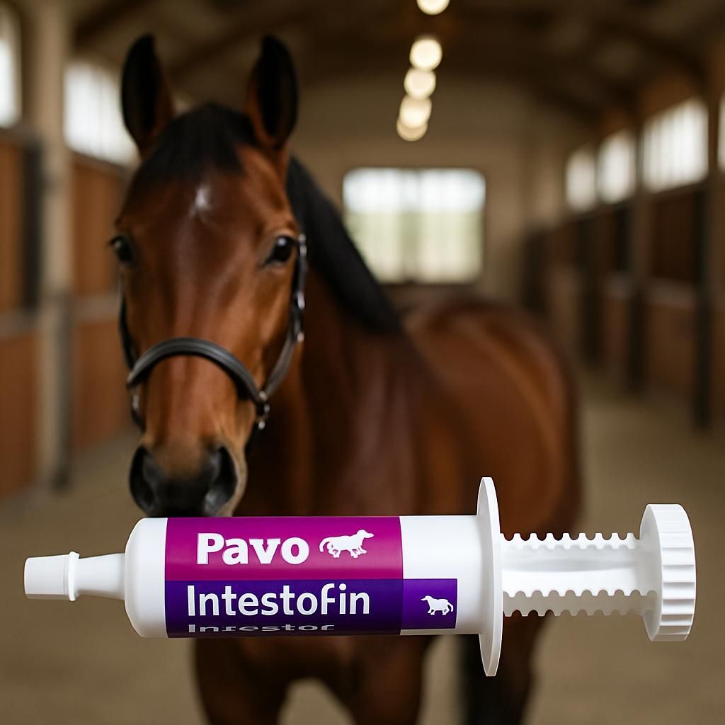 Découvrez Pavo IntestoFin, le complément alimentaire idéal pour la santé intestinale de votre cheval. Formulé pour soutenir la digestion et le bien-être digestif.