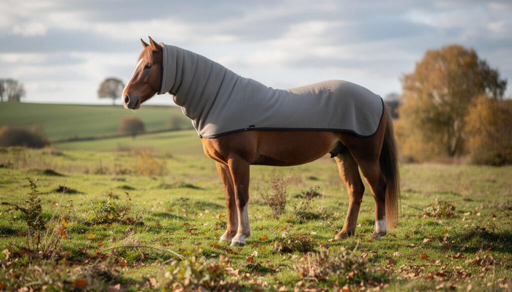 découvrez l'utilité d'un couvre-cou pour chevaux et s'il est nécessaire de l'utiliser toute l'année pour protéger votre équidé.