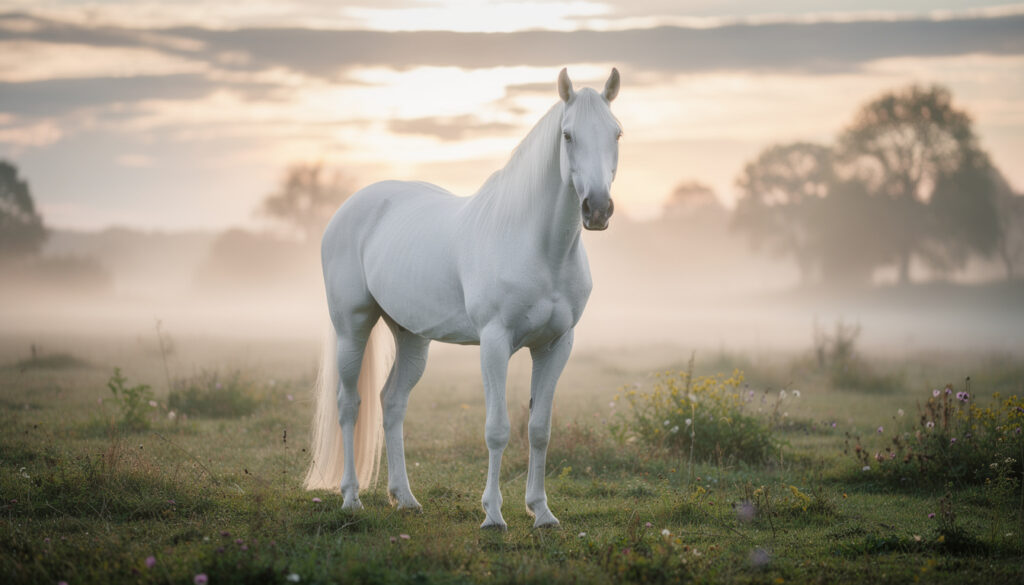 découvrez des idées pures et élégantes pour nommer un cheval blanc, alliant simplicité et raffinement.
