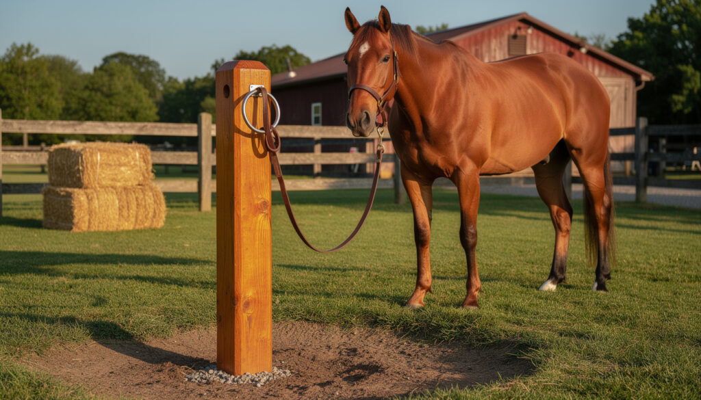 découvrez nos conseils pour bien choisir un poteau d’attache pour chevaux, alliant sécurité, stabilité et confort pour votre compagnon.